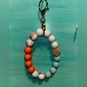 Silicone bead keychain